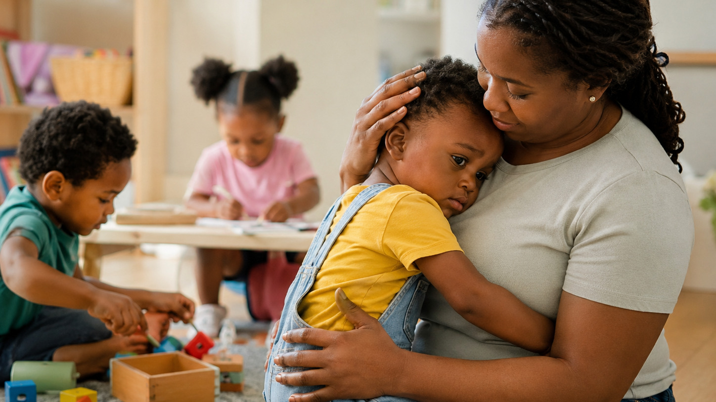 An educator providing calm and responsive individual support